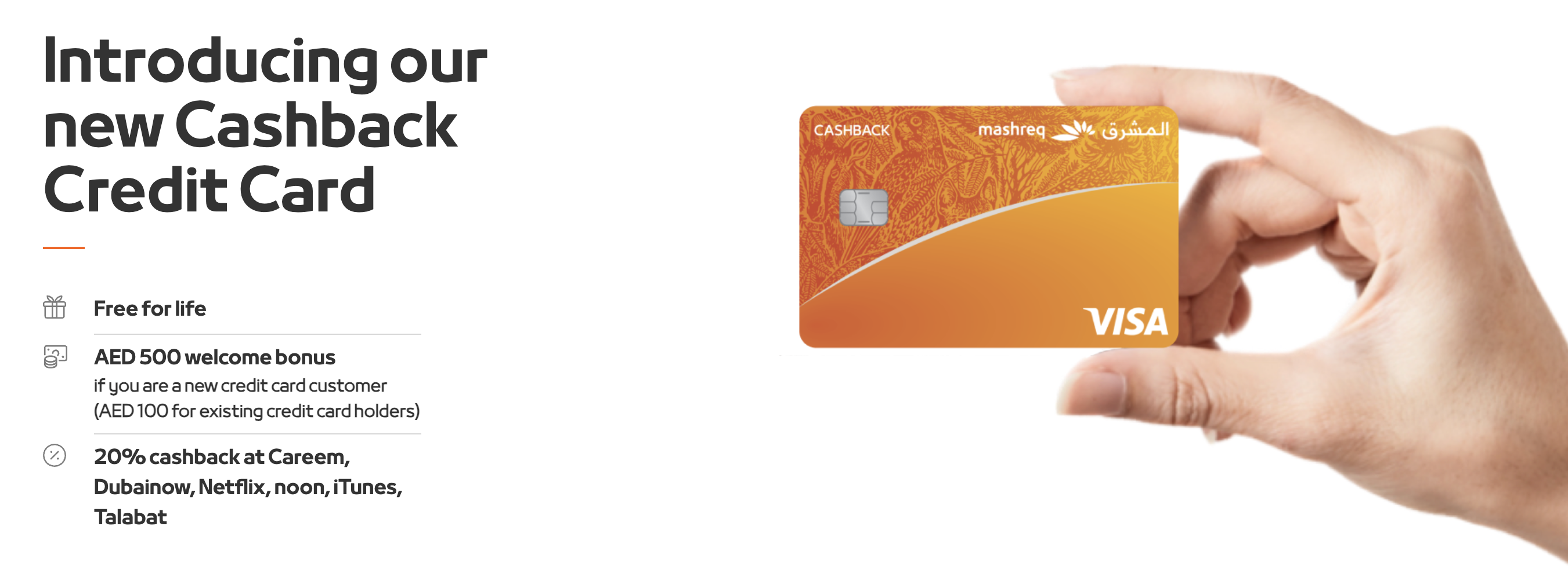 Mashreq - Cashback Credit Card Offer